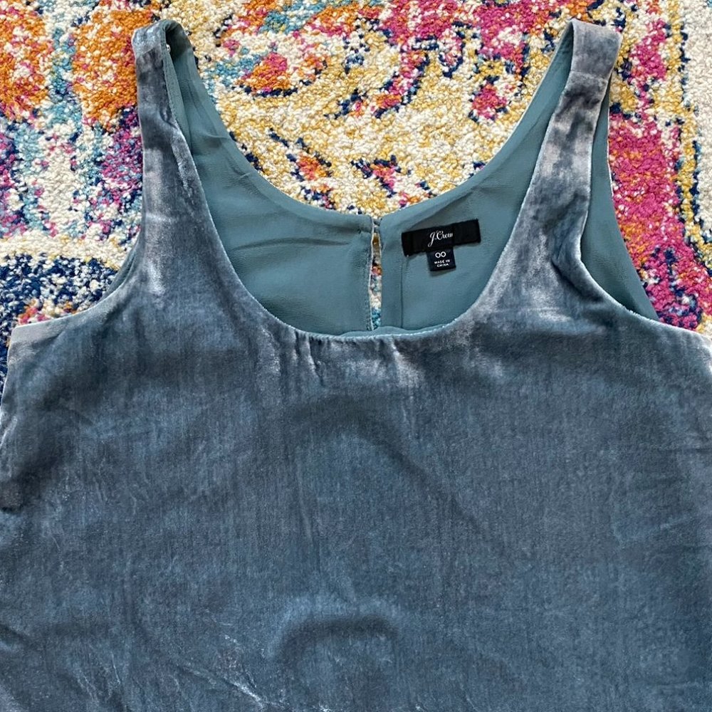 J. Crew Crushed Velvet Tank Top